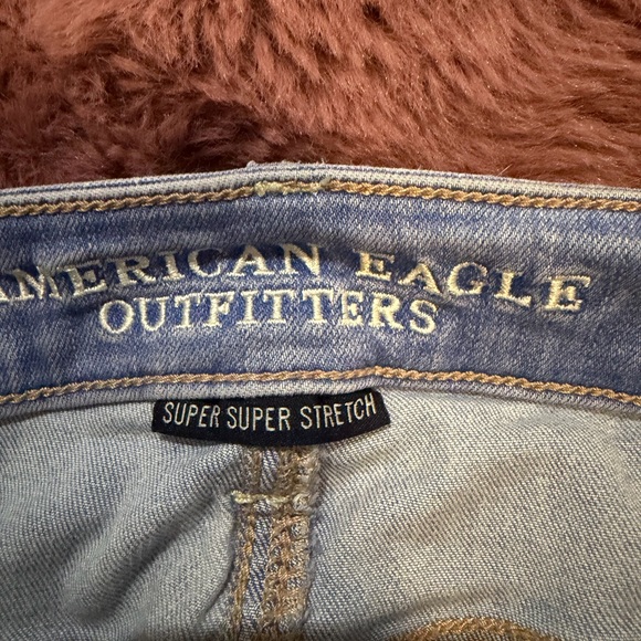 American Eagle Outfitters Light Blue Distressed Skinny Jeans - Picture 3 of 3